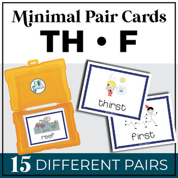 Preview of TH vs. F Minimal Pairs Flashcards for Speech Therapy - FREE