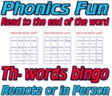 TH- words bingo and bump (remote or in person)