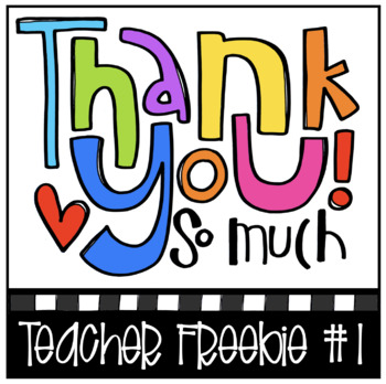 THANK YOU FREEBIE #1 (P4 Clips Trioriginals) Teacher Appreciation