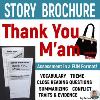 Preview of THANK YOU M'AM Foldable Story Brochure (Standards-Aligned)