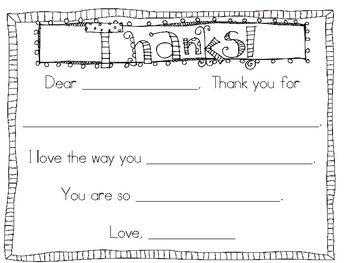 Preview of THANK YOU note! Parents, Volunteers, Teacher Appreciation