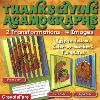 Preview of THANKSGIVING Activities and Crafts: Fun Bulletin Board Agamographs