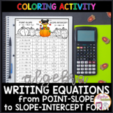 THANKSGIVING Algebra 1 Writing Linear Equations Point Slop