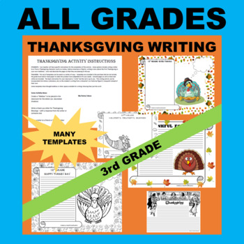 Preview of THANKSGIVING BUNDLE of Writing Activities - ALL GRADES
