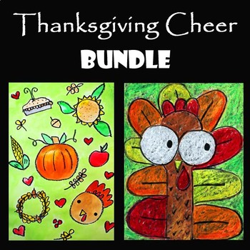 Preview of THANKSGIVING CHEER BUNDLE | Drawing & Painting a TURKEY & Fall & Autumn SYMBOLS