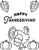 THANKSGIVING COLORING PAGE