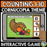 THANKSGIVING CORNUCOPIA MATH ACTIVITY COUNTING TO 10 KINDE