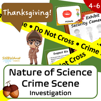 Preview of THANKSGIVING CRIME SCENE INVESTIGATION nature of science SEP