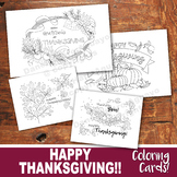 THANKSGIVING Color-In Cards - Happy Thanksgiving - PDF fil