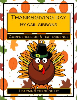 Preview of THANKSGIVING DAY by Gail Gibbons - Comprehension (Answer Key Included)
