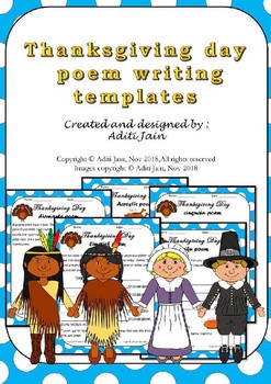 Preview of THANKSGIVING DAY poem writing template
