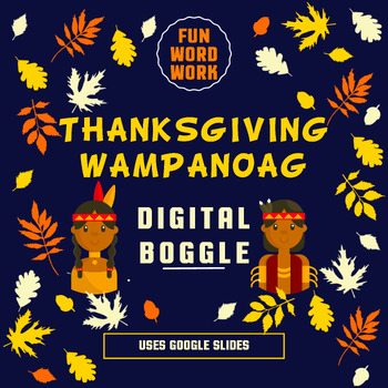 Preview of THANKSGIVING DIGITAL BOGGLE - FUN WORD WORK ACTIVITY