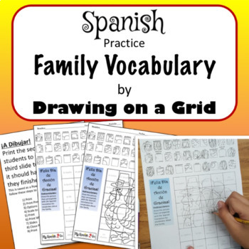 Thanksgiving Draw The Square In The Grid For Translation Of Family Vocab Fun