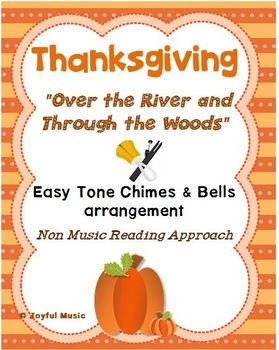 Preview of THANKSGIVING Easy Chimes & Bells Arr. Over the River & Through the Woods