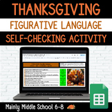 THANKSGIVING FIGURATIVE LANGUAGE Google Sheets Digital Mys