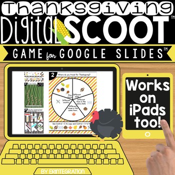 Preview of Thanksgiving Digital Scoot Activity | Templates for Google Slides