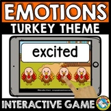 THANKSGIVING IDENTIFYING FEELINGS AND EMOTIONS BOOM CARDS 