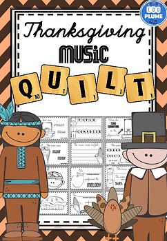 Preview of THANKSGIVING MUSIC - LISTENING QUILT