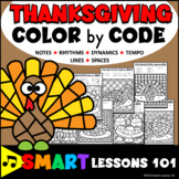 THANKSGIVING Music COLOR by CODE Note Rhythm Dynamics Temp