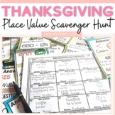 Thanksgiving Math Place Value Scavenger Hunt Activity