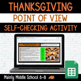 THANKSGIVING POINT OF VIEW Google Sheets Digital Mystery Picture