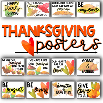Preview of THANKSGIVING POSTERS / THANKSGIVING BULLETIN BOARD IDEAS