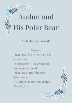 Preview of WINTER READER'S THEATRE Audun and His Polar Bear Folktale- No Prep Bundle