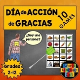 THANKSGIVING SPANISH GAMES ⭐ Activities  ⭐Día de Acción de