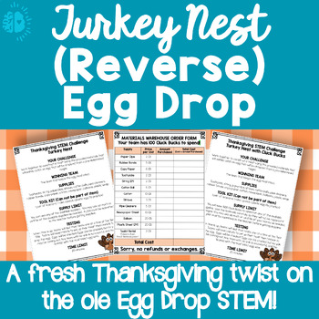 Preview of THANKSGIVING STEM | Reverse Egg Drop | Turkey Nest