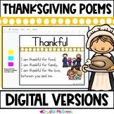 Thanksgiving Sight Word Poems DIGITAL - GOOGLE SLIDES, POW