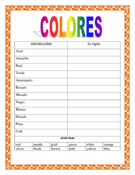 Thanksgiving Turkey El Pavo Color The Feathers Of The Turkey Colors In Spanish - 