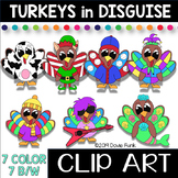 THANKSGIVING TURKEYS IN DISGUISE Clip Art