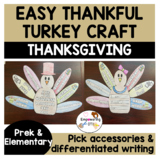 THANKSGIVING Turkey Craft Easy!... differentiated writing 