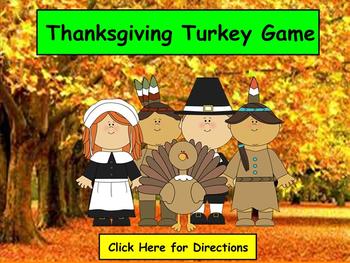Preview of THANKSGIVING Turkey Review Game on SMARTBOARD