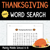 THANKSGIVING Word Search {FREEBIE}