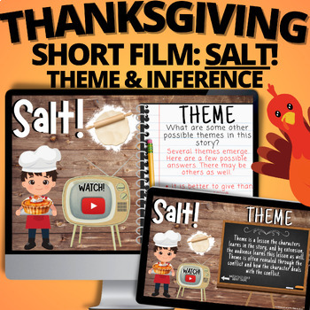 Preview of THANKSGIVING Writing Short Films Inference Theme Plot Text Structures
