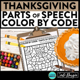 THANKSGIVING color by code November coloring page PARTS OF