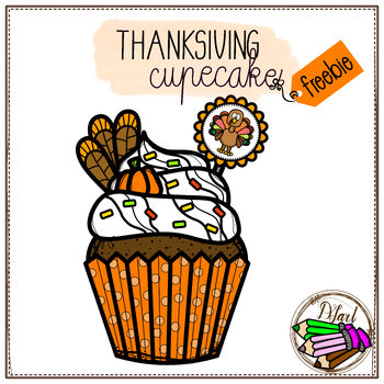 Preview of THANKSGIVING cupcake {free}