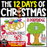 The 12 Days of Christmas Poster Set and Matching Coloring-
