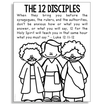 Disciples Poster Worksheets Teachers Pay Teachers