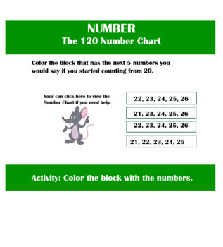 Preview of THE 120 CHART - Color the block with the counting numbers