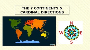Preview of THE 7 CONTINENTS & CARDINAL DIRECTIONS Social story