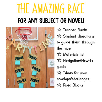 Preview of THE AMAZING RACE: HOW TO GUIDE FOR ANY SUBJECT, NOVEL, OR UNIT OF STUDY!