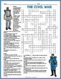 THE AMERICAN CIVIL WAR Crossword Puzzle Worksheet Activity