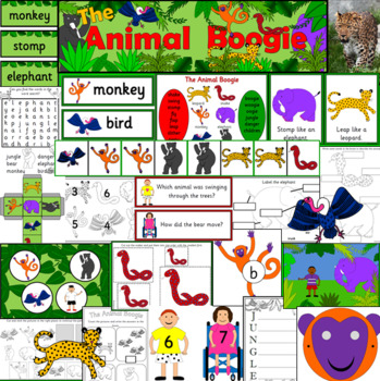Preview of THE ANIMAL BOOGIE story pack - EYFS / KS1 - Jungle animals