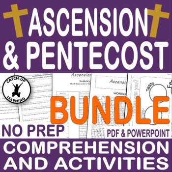 Preview of THE ASCENSION AND PENTECOST Religion Activities 