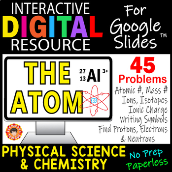 Preview of THE ATOM Digital Resource for Google Slides ~Chemistry & Physical Science