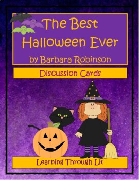 Preview of THE BEST HALLOWEEN EVER Robinson * Discussion Cards (Answer Key Included)