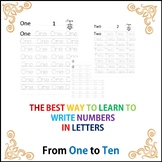 THE BEST WAY TO LEARN TO WRITE NUMBERS  IN LETTERS, HANDWR