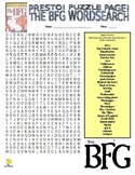 THE BFG (Roald Dahl) Puzzle Page (Wordsearch and Criss-Cross)